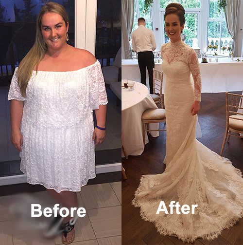 Bride loses almost half her body weight to fit into her